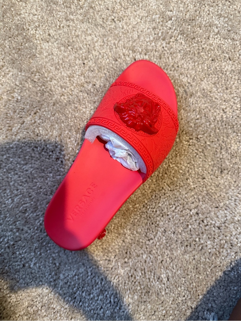 Versace Red Medusa Slip-On Mule